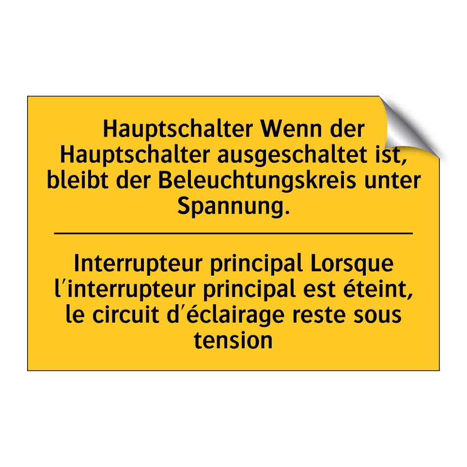 Hauptschalter Wenn der Hauptschalter  /.../ - Interrupteur principal Lorsque  /.../