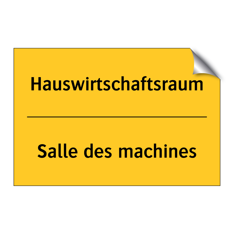 Hauswirtschaftsraum - Salle des machines