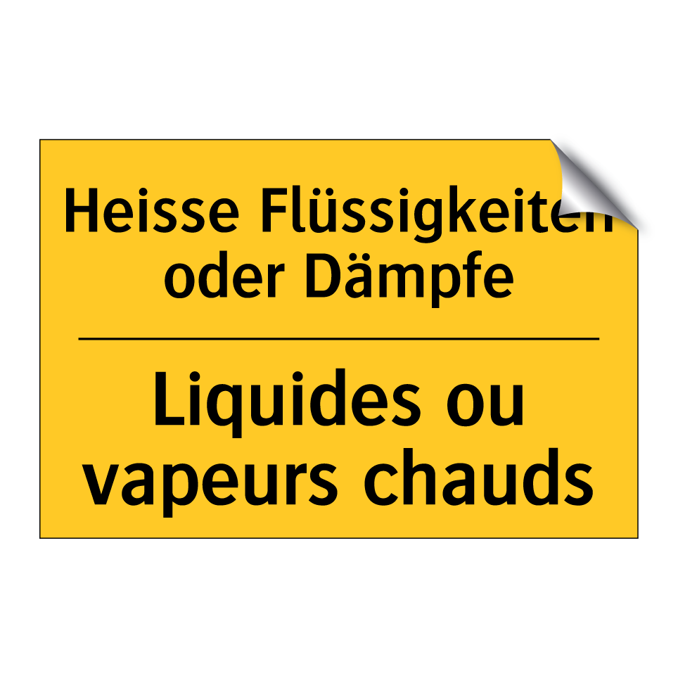 Heisse Flüssigkeiten oder Dämpfe /.../ - Liquides ou vapeurs chauds