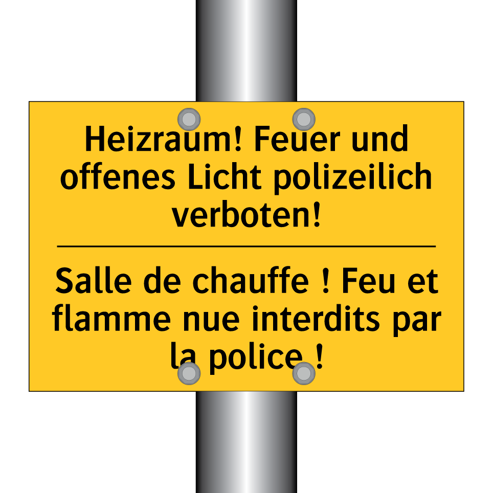 Heizraum! Feuer und offenes Licht  /.../ - Salle de chauffe ! Feu et flamme  /.../