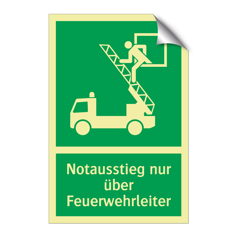 Notausstieg nur über Feuerwehrleiter