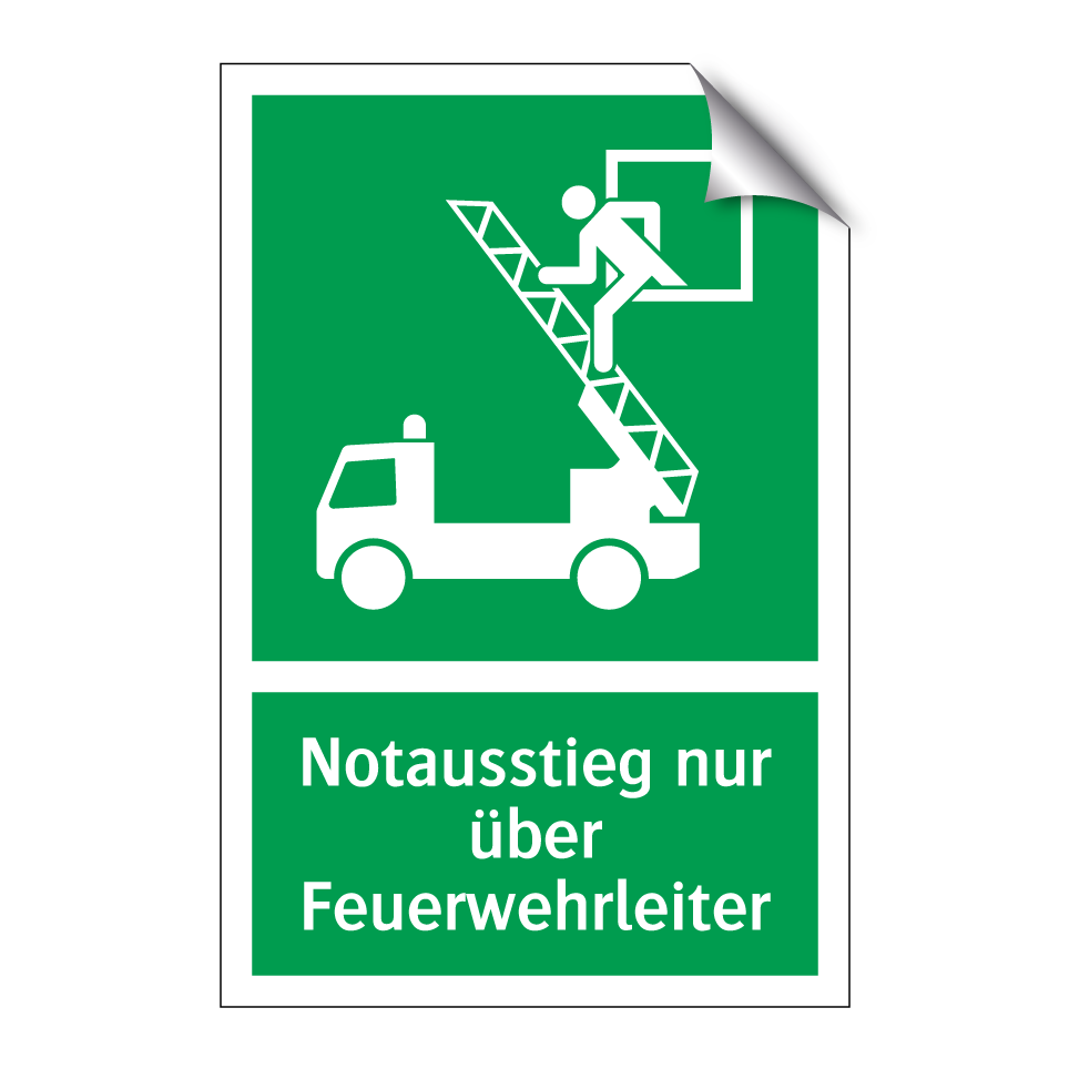Notausstieg nur über Feuerwehrleiter