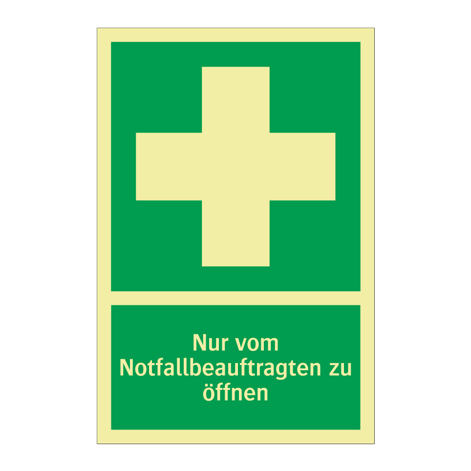 Nur vom Notfallbeauftragten zu öffnen