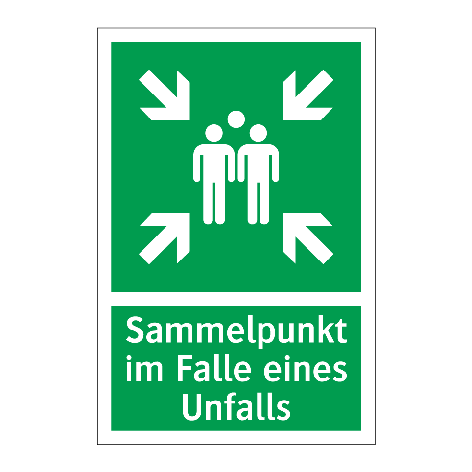 Sammelpunkt im Falle eines Unfalls