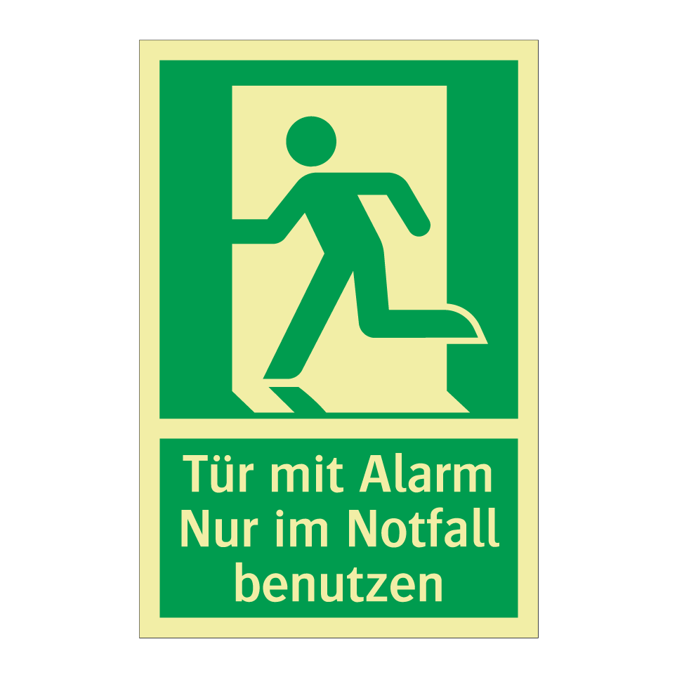 Tür mit Alarm Nur im Notfall benutzen