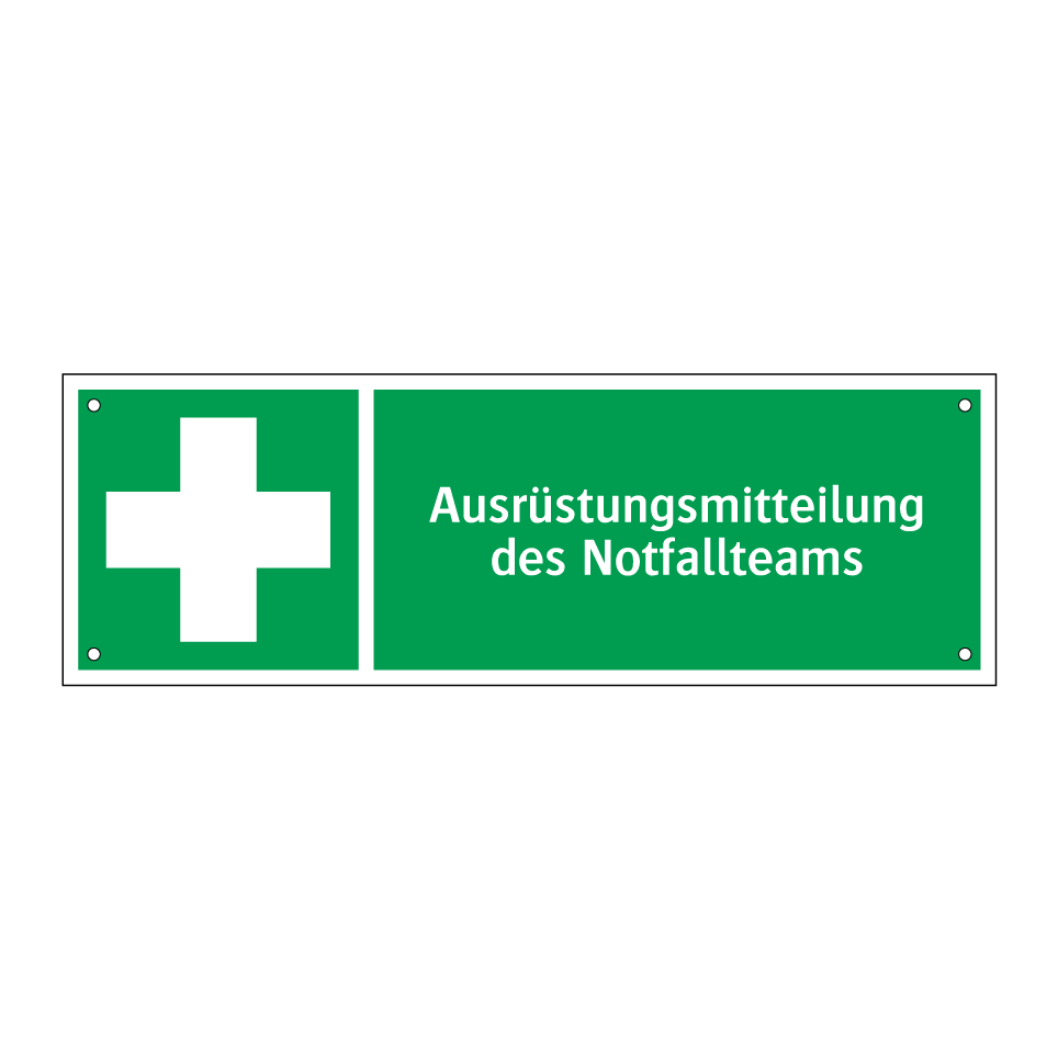 Ausrüstungsmitteilung des Notfallteams