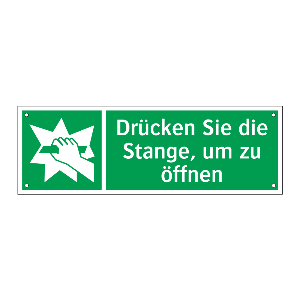 Drücken Sie die Stange, um zu öffnen