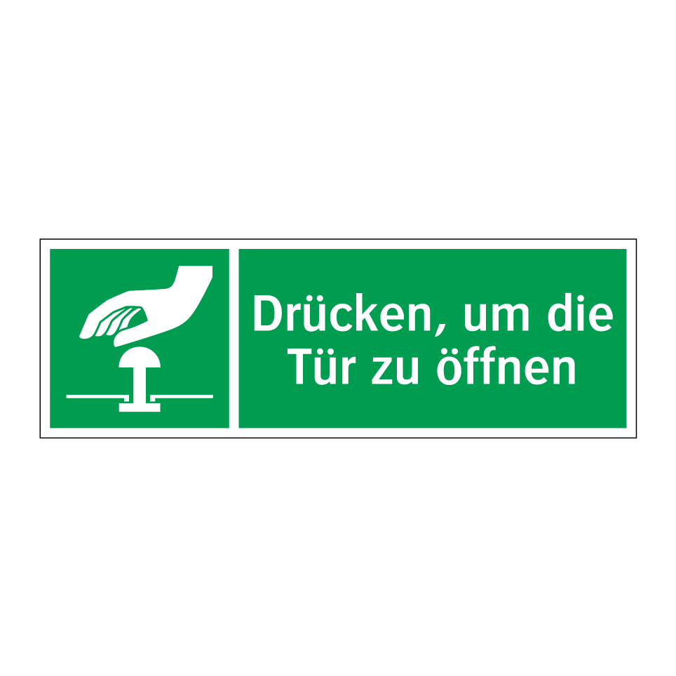 Drücken, um die Tür zu öffnen