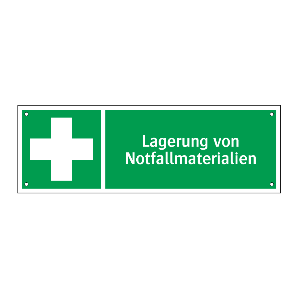 Lagerung von Notfallmaterialien