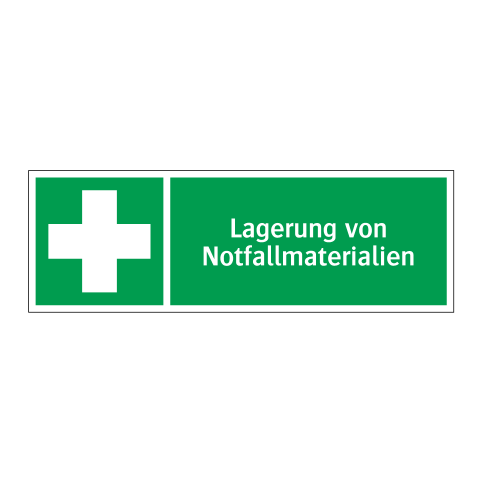 Lagerung von Notfallmaterialien