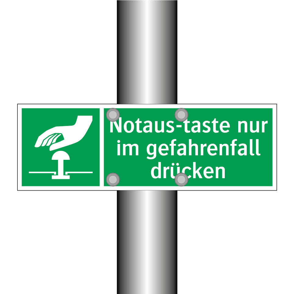 Notaus-taste nur im gefahrenfall drücken