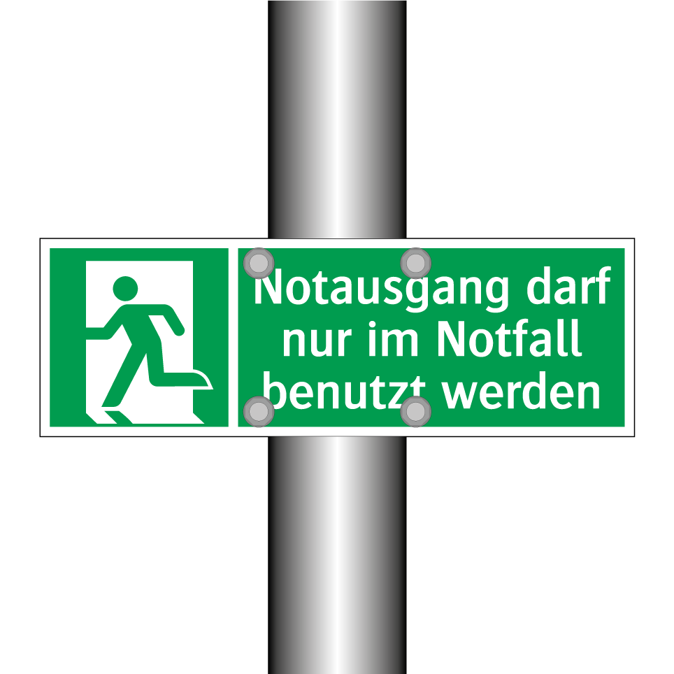 Notausgang darf nur im Notfall benutzt werden