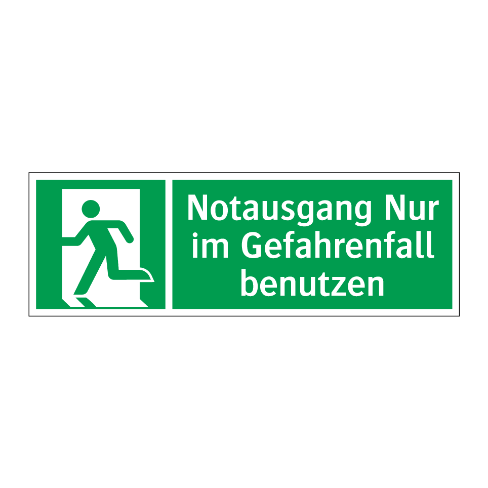 Notausgang Nur im Gefahrenfall benutzen