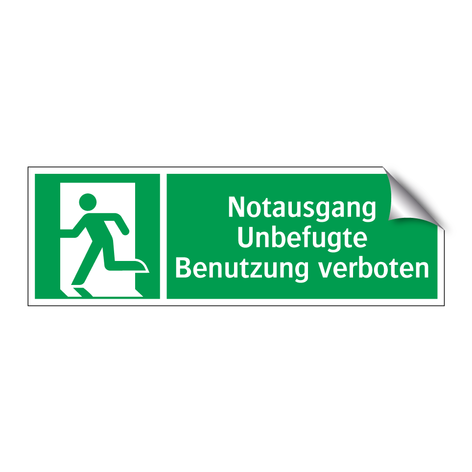 Notausgang Unbefugte Benutzung verboten