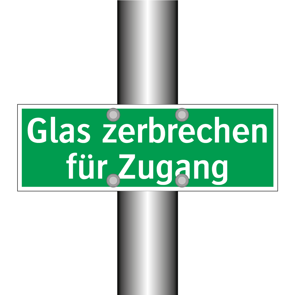 Glas zerbrechen für Zugang