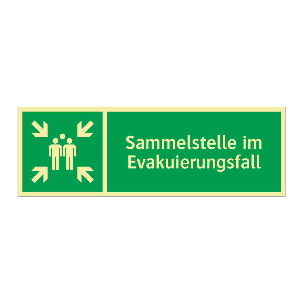 Sammelstelle im Evakuierungsfall