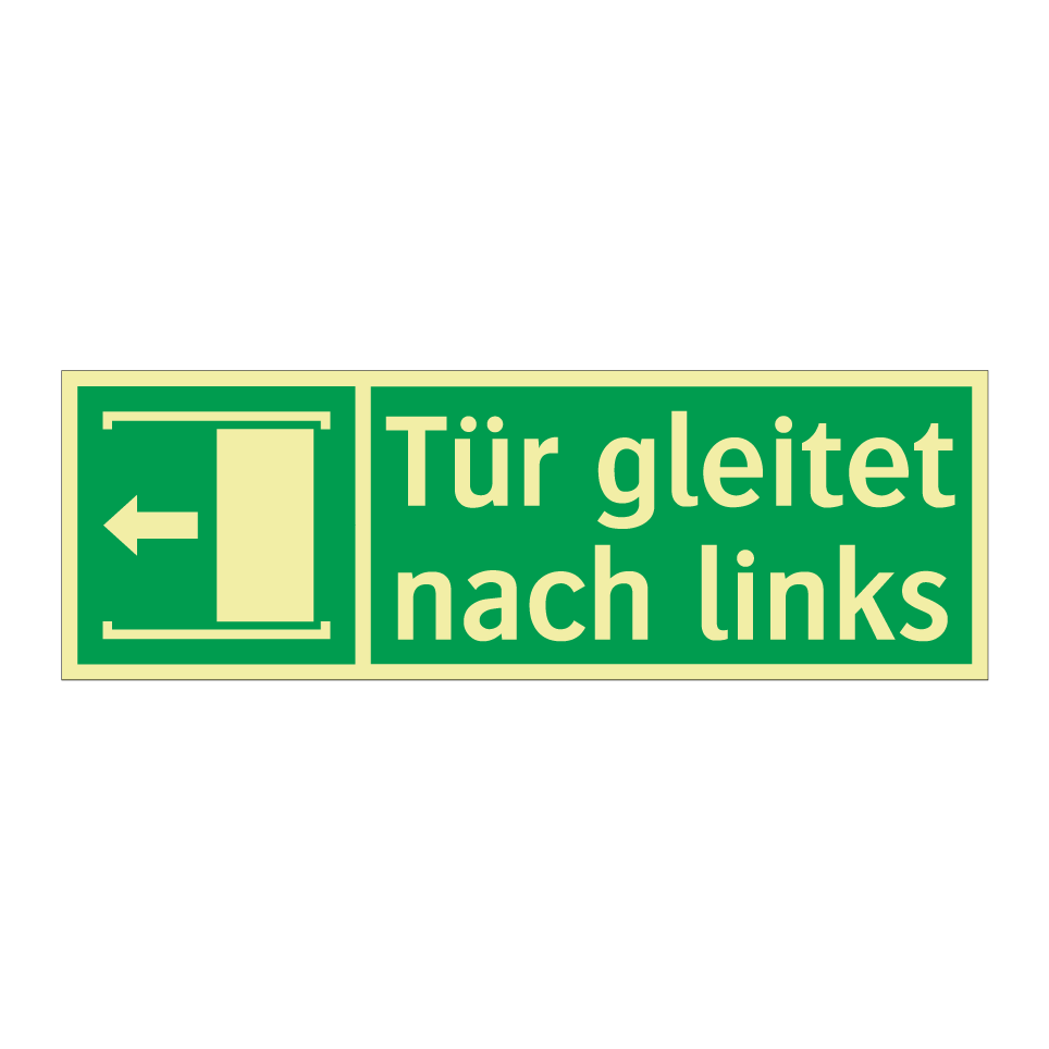Tür gleitet nach links