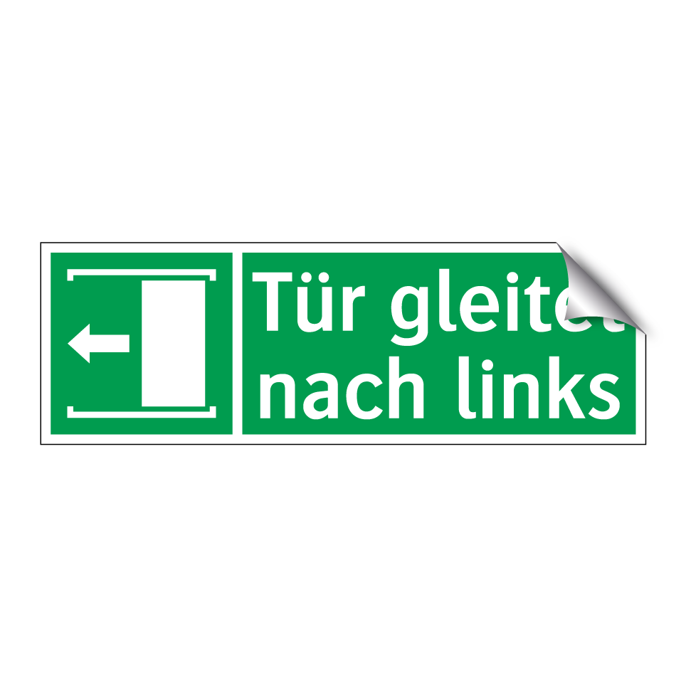 Tür gleitet nach links