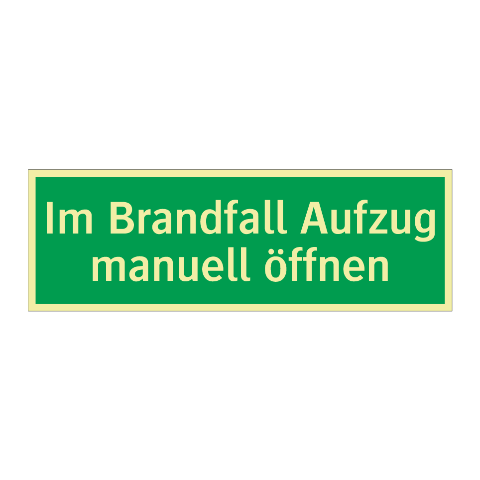 Im Brandfall Aufzug manuell öffnen