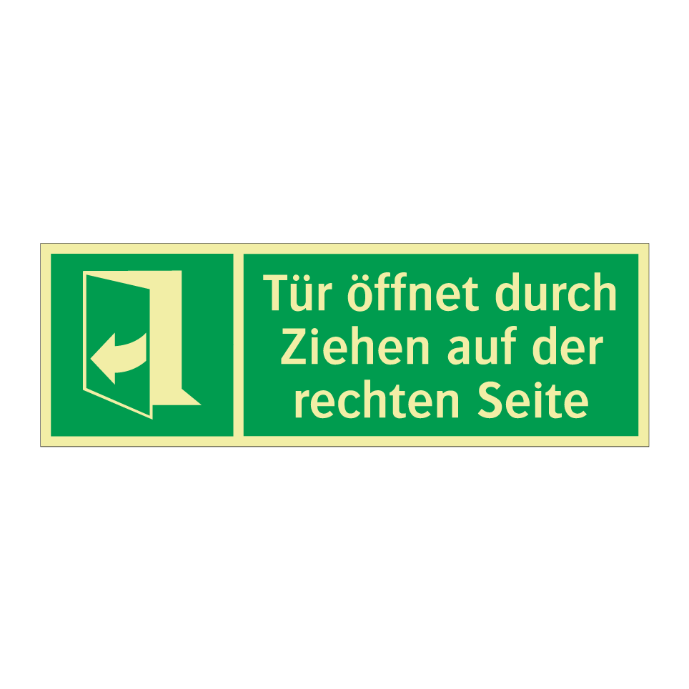 Tür öffnet durch Ziehen auf der rechten Seite