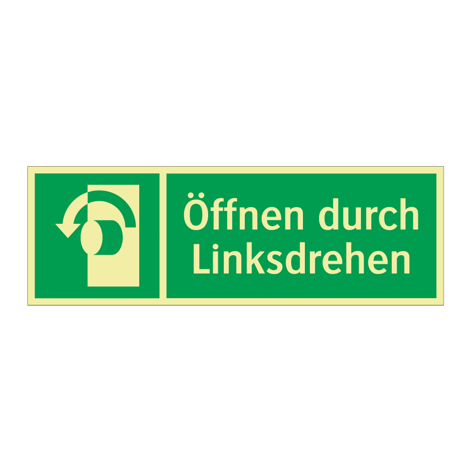 Öffnen durch Linksdrehen