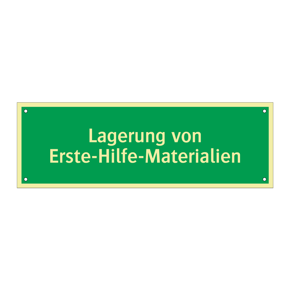 Lagerung von Erste-Hilfe-Materialien