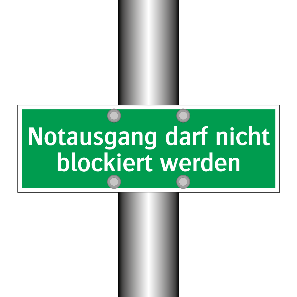 Notausgang darf nicht blockiert werden
