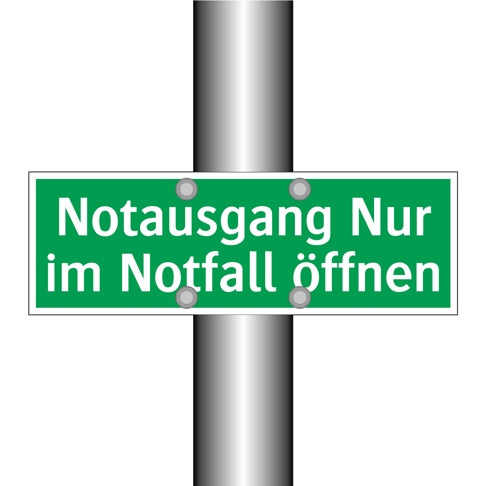Notausgang Nur im Notfall öffnen