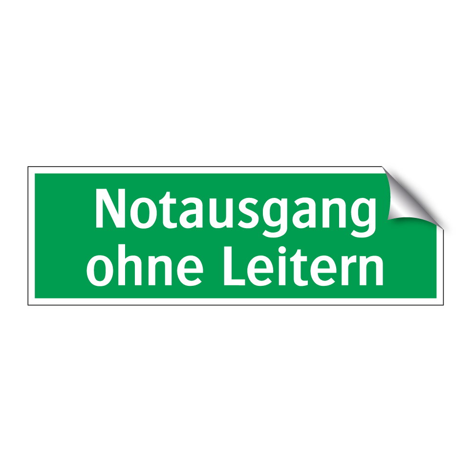 Notausgang ohne Leitern