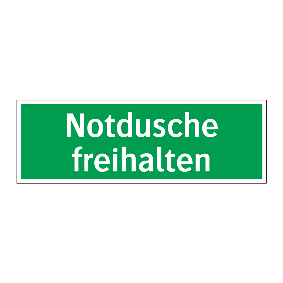 Notdusche freihalten