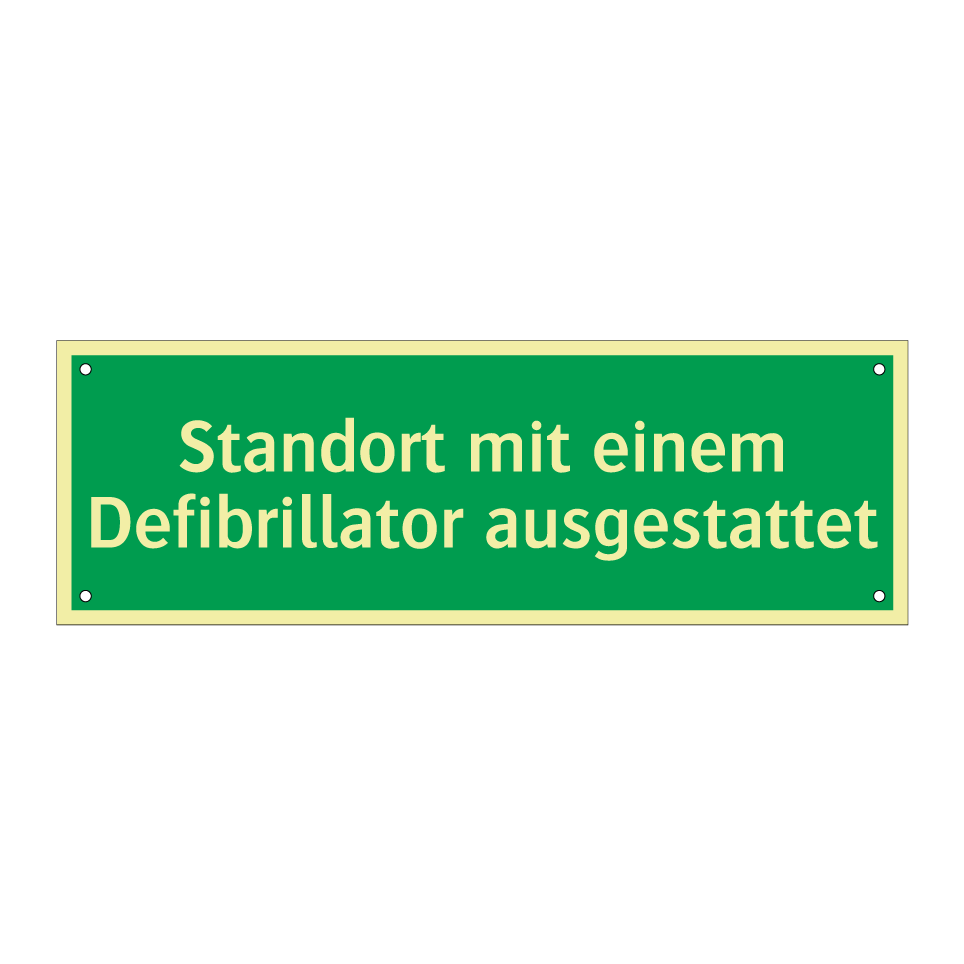 Standort mit einem Defibrillator ausgestattet