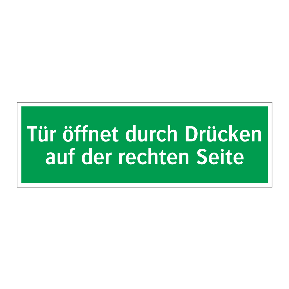 Tür öffnet durch Drücken auf der rechten Seite