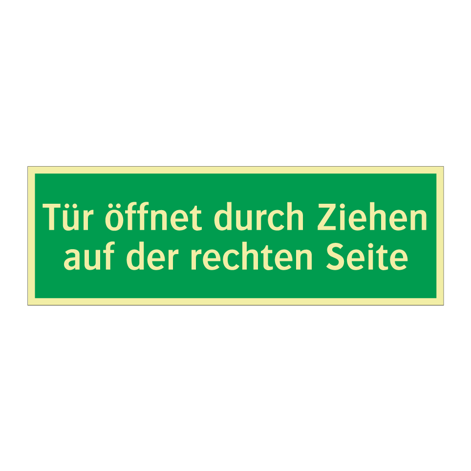 Tür öffnet durch Ziehen auf der rechten Seite