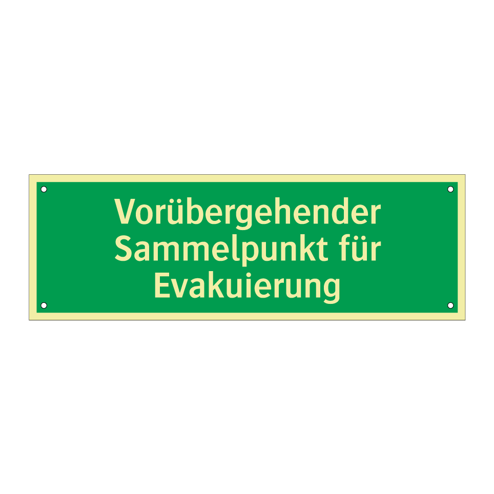 Vorübergehender Sammelpunkt für Evakuierung