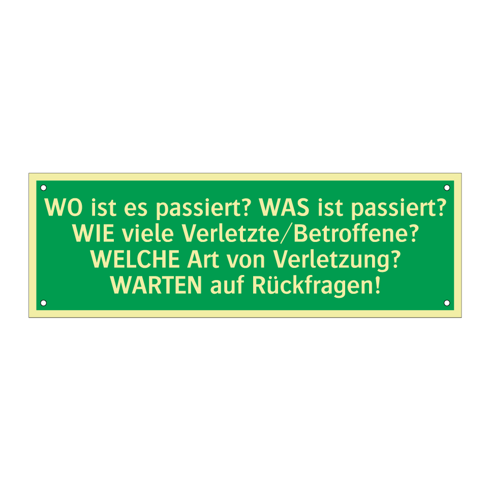 WO ist es passiert? WAS ist passiert? WIE viele Verletzte/Betroffene? /../