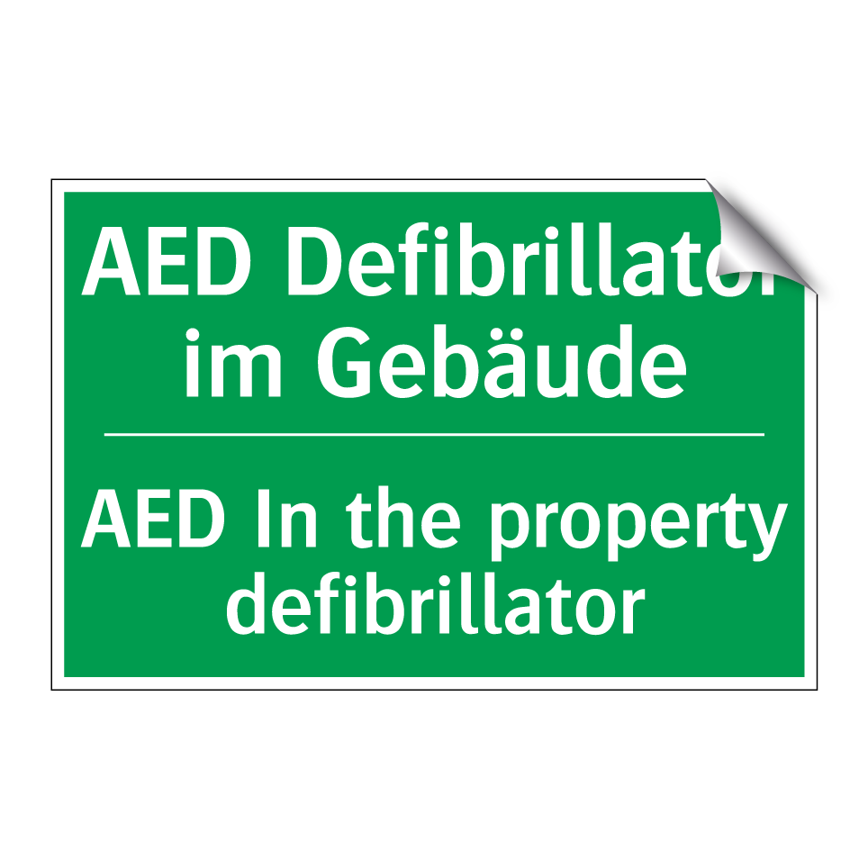 AED Defibrillator im Gebäude - AED In the property defibrillator /.../