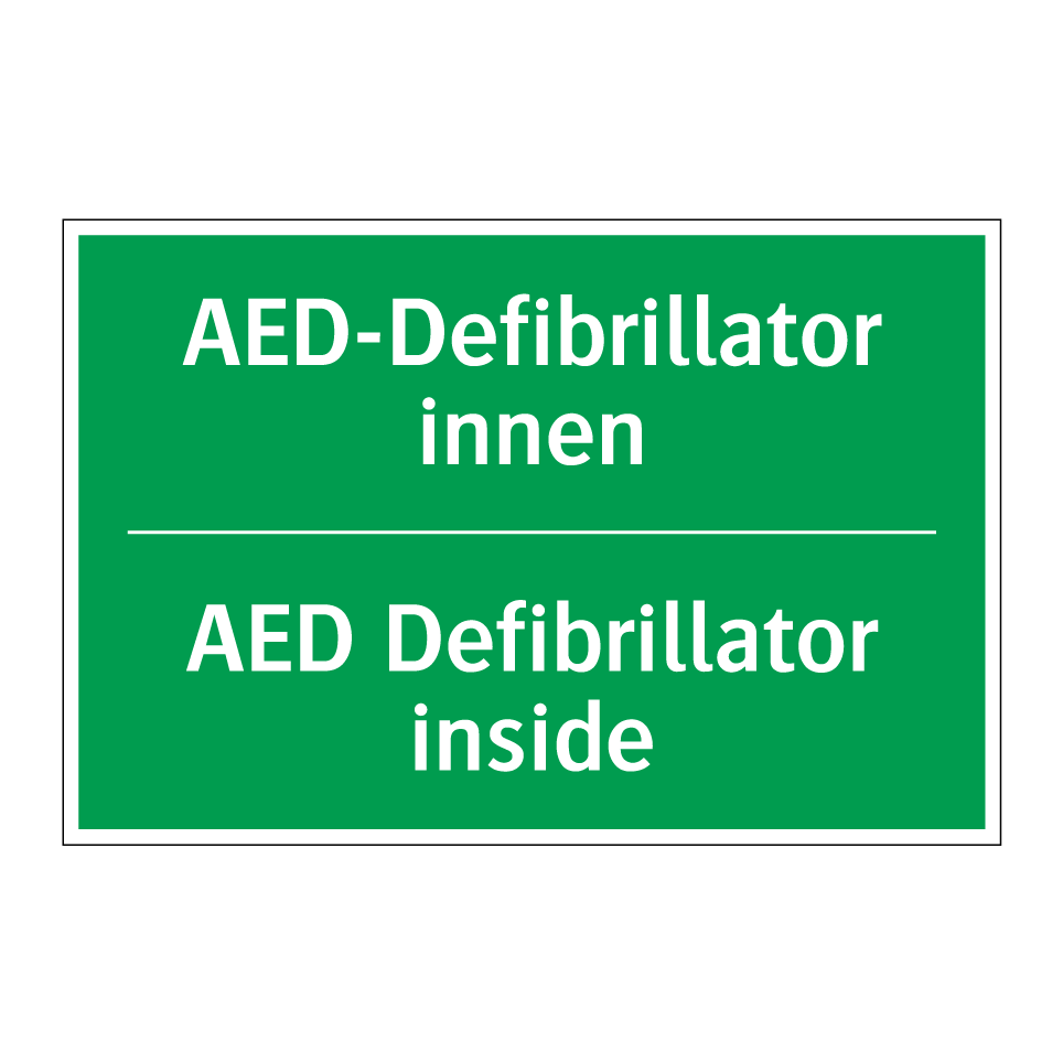 AED-Defibrillator innen - AED Defibrillator inside