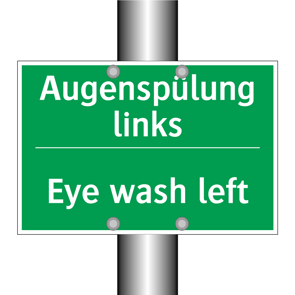 Augenspülung links - Eye wash left