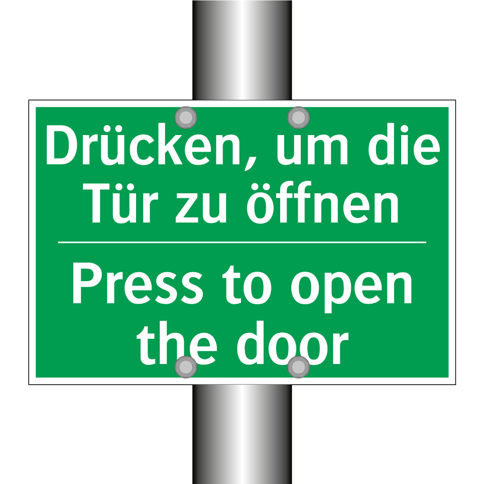 Drücken, um die Tür zu öffnen - Press to open the door