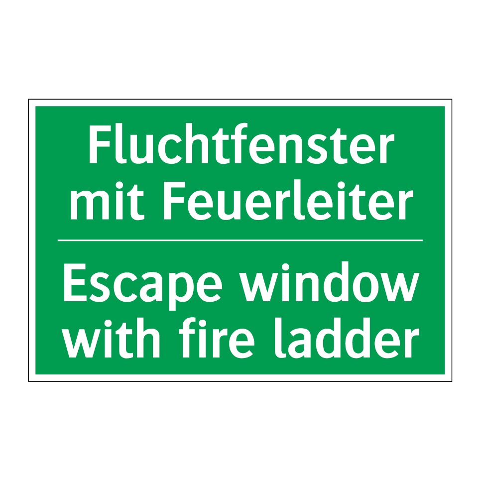 Fluchtfenster mit Feuerleiter - Escape window with fire ladder
