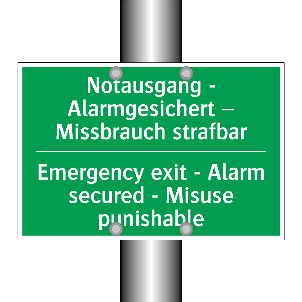 Notausgang - Alarmgesichert – /.../ - Emergency exit - Alarm secured /.../