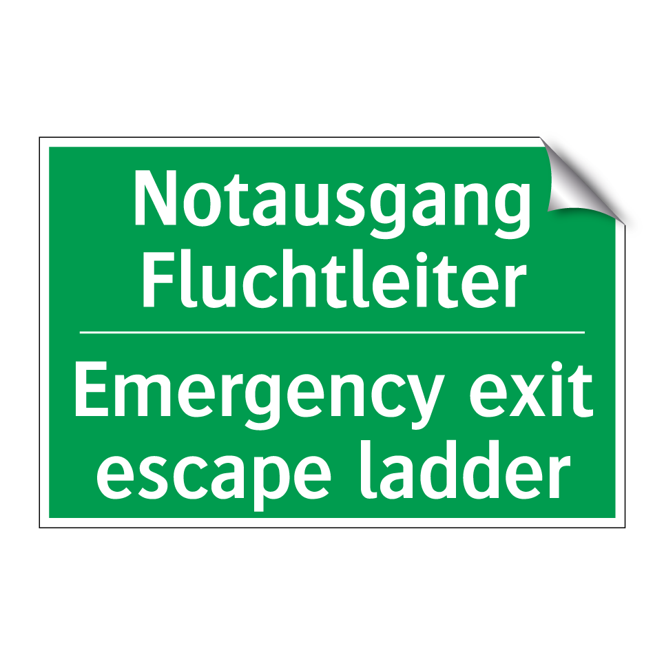 Notausgang Fluchtleiter - Emergency exit escape ladder