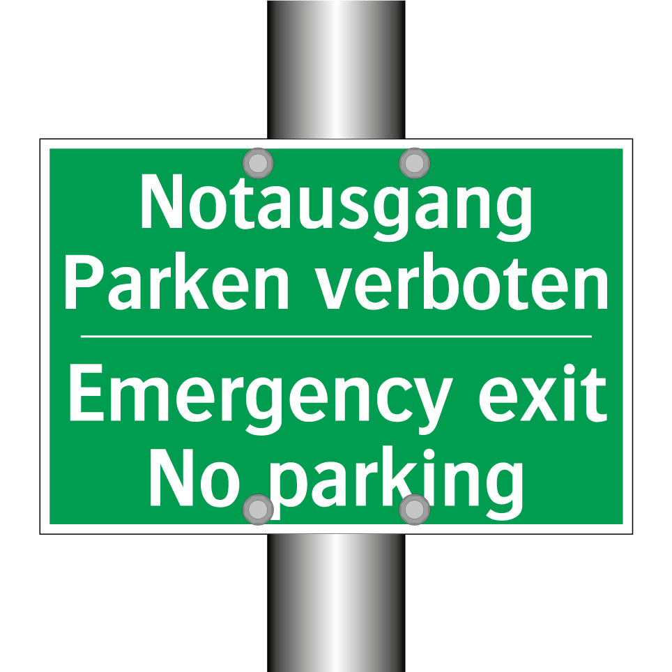 Notausgang Parken verboten - Emergency exit No parking