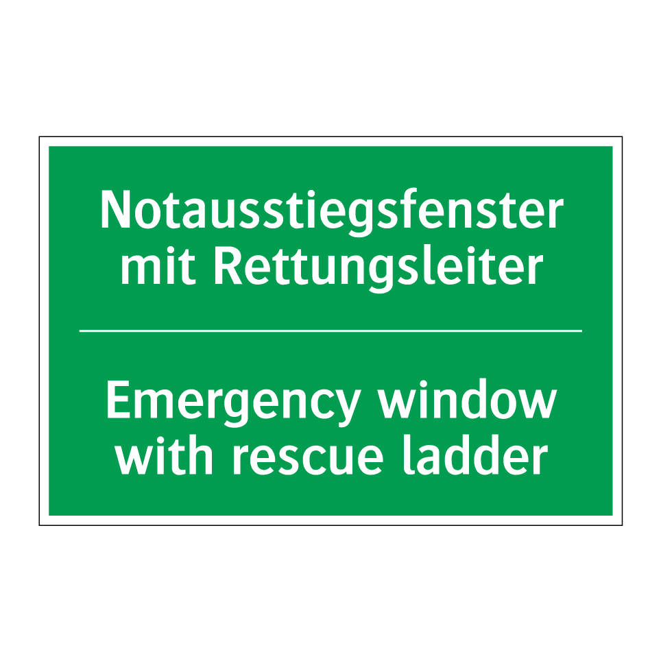 Notausstiegsfenster mit Rettungsleiter /.../ - Emergency window with rescue ladder /.../