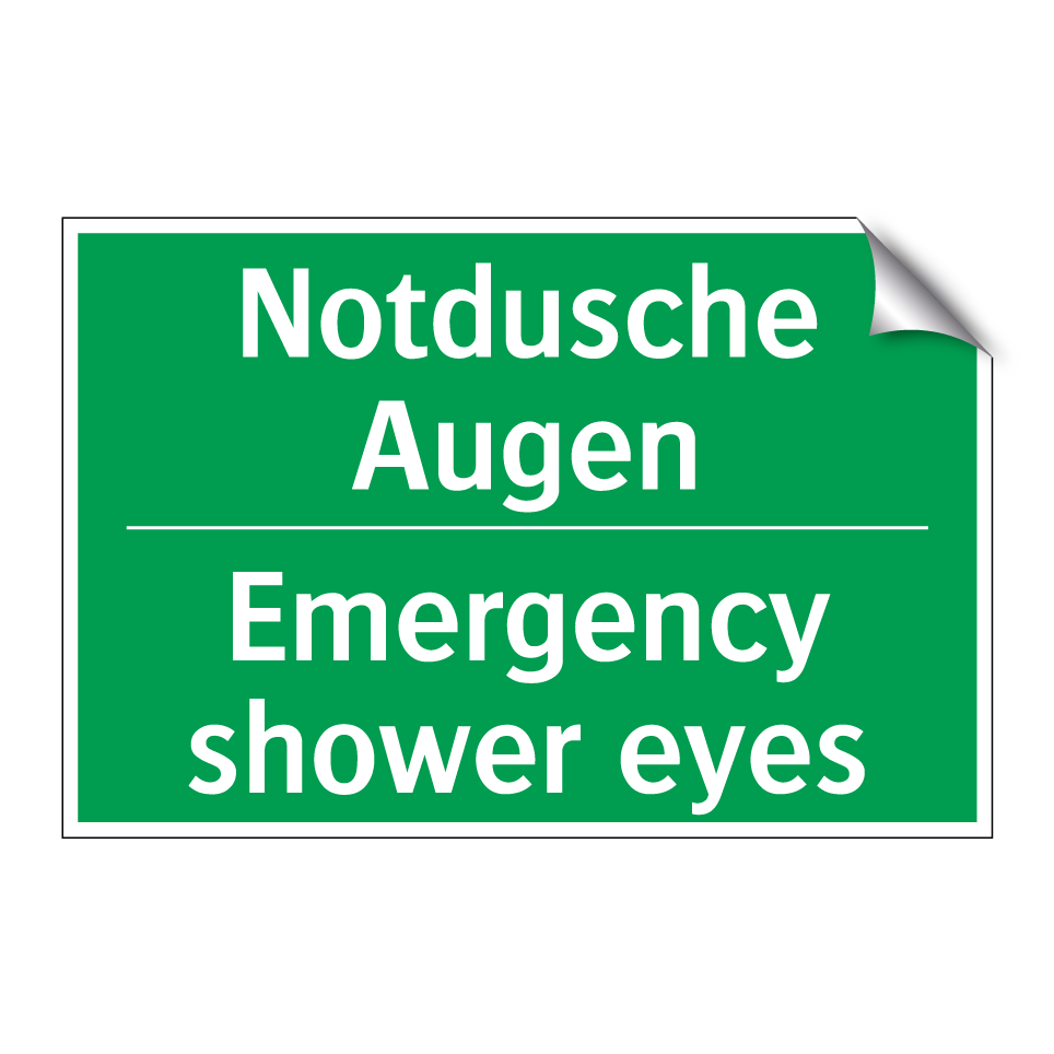 Notdusche Augen - Emergency shower eyes