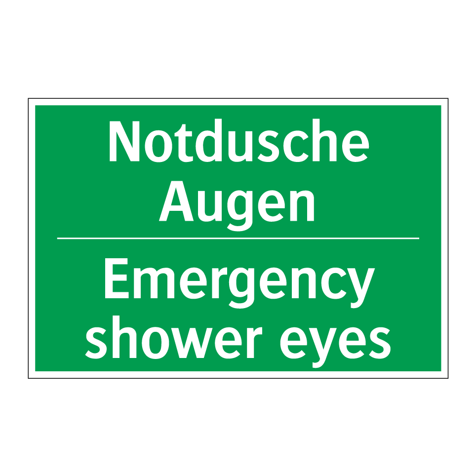 Notdusche Augen - Emergency shower eyes