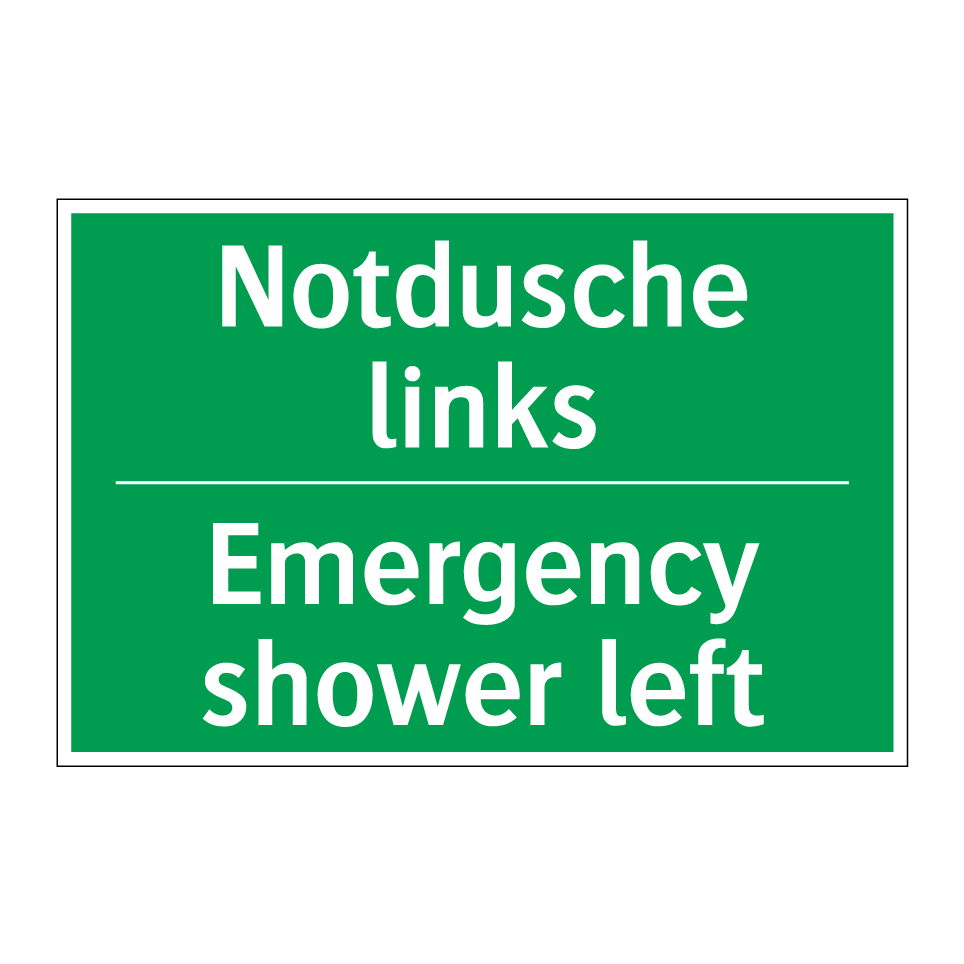 Notdusche links - Emergency shower left