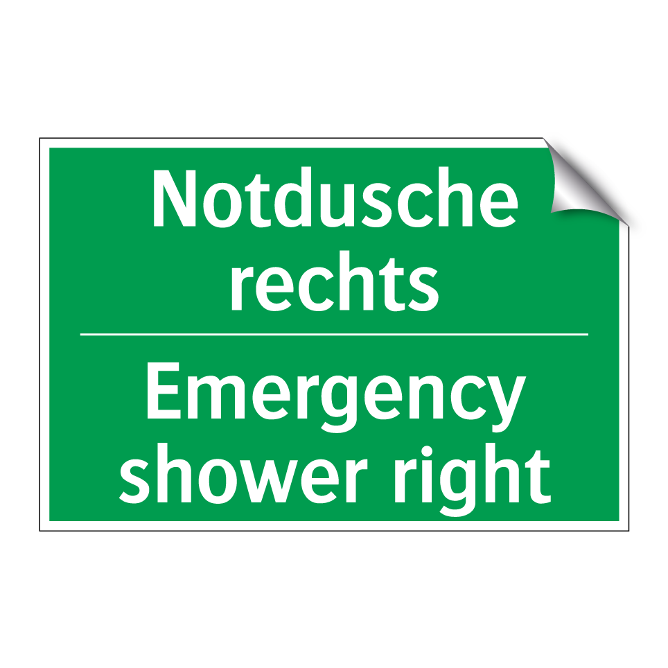 Notdusche rechts - Emergency shower right