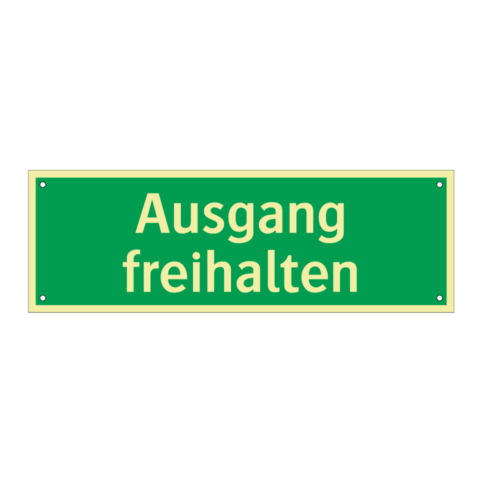 Ausgang freihalten