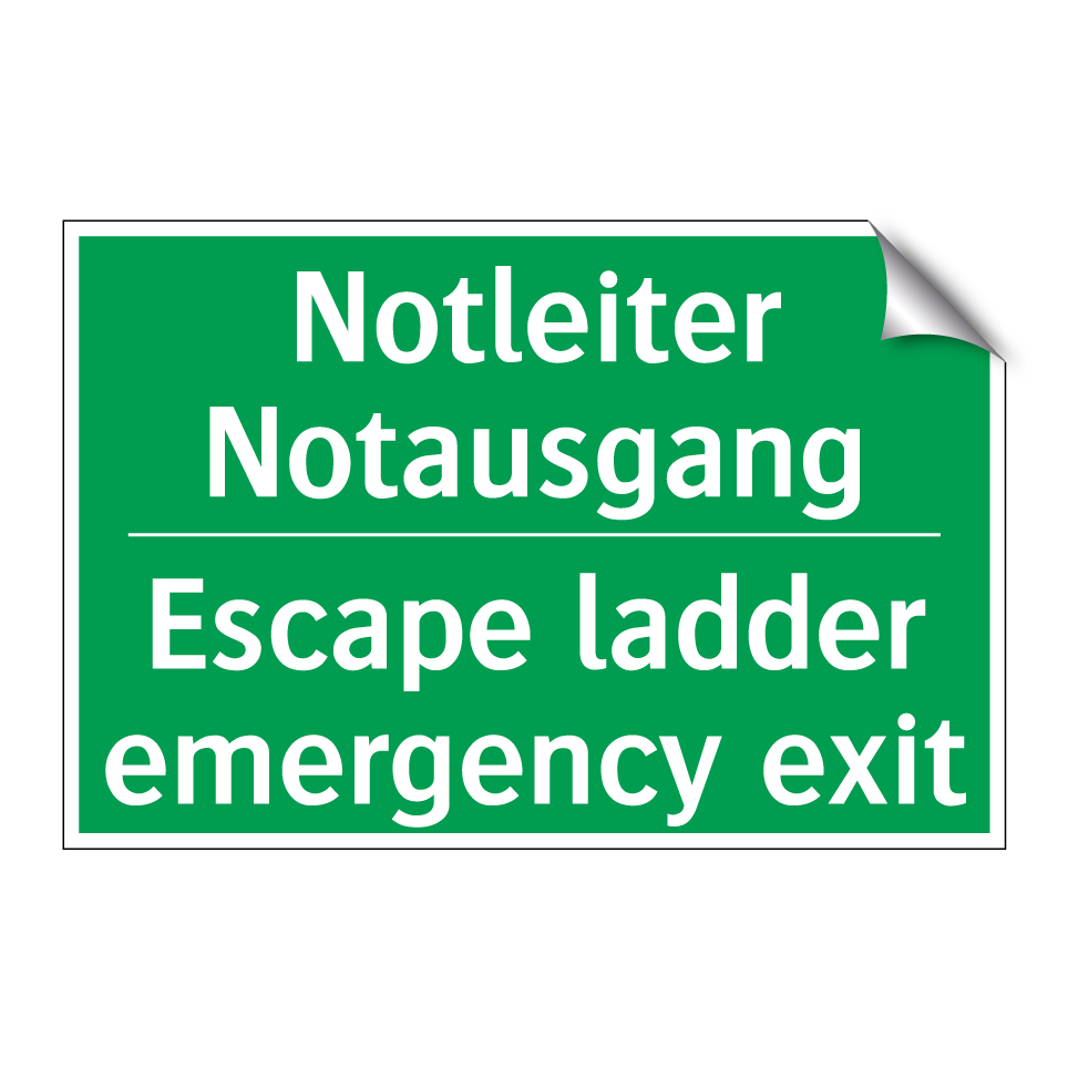 Notleiter Notausgang - Escape ladder emergency exit